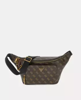 Поясная сумка Torino на молнии Guess, коричневый