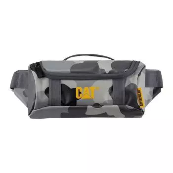 Поясная сумка-труба из ПВХ унисекс, серая и разноцветная CAT, серый/мультиколор
