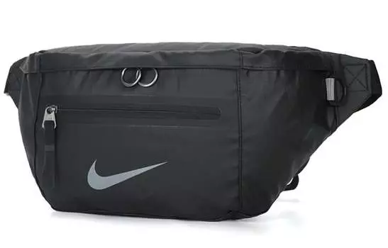 Поясная сумка унисекс Nike текстильная с логотипом, черный