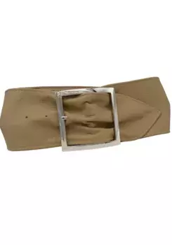 Поясной ремень AnnaMatoni из мягкой зернистой кожи, бежевый