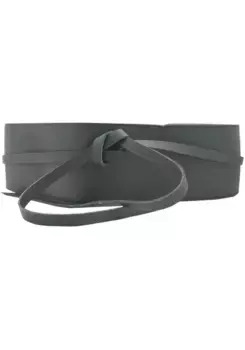 Поясной ремень AnnaMatoni, кожаный ремень-завязка, черный