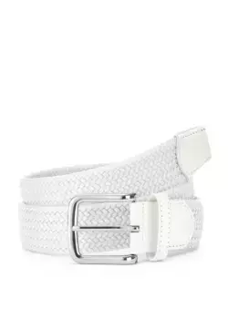 Поясной ремень LASCANA, эластичный плетеный пояс, легкий моделирующий эффект, VEGAN, белый