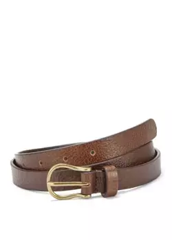 Поясной ремень LASCANA, структурированный кожаный ремень, простой, для брюк, джинсов и платьев, коричневый