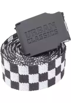 Поясной ремень URBAN CLASSICS " Urban Classics Unisex UC Canvas Belt Checkerboard 150cm", черно-белый