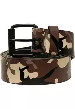 Поясной ремень URBAN CLASSICS " Urban Classics Unisex Synthetic Leather Camo Belt", коричневый