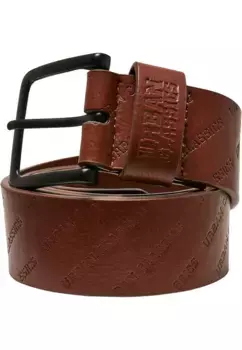 Поясной ремень URBAN CLASSICS " Urban Classics Unisex Allover Logo Belt", цвет Cognac