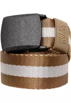 Поясной ремень URBAN CLASSICS " Urban Classics Unisex Center Stripe Belt", бежевый