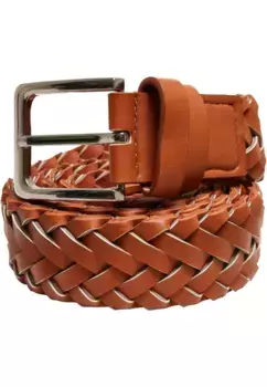 Поясной ремень URBAN CLASSICS " Urban Classics Unisex Braided Synthetic Leather Belt", коричневый