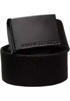 Поясной ремень URBAN CLASSICS " Urban Classics Unisex Colored Buckle Canvas Belt", черный