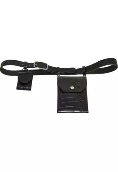 Поясной ремень URBAN CLASSICS " Urban Classics Unisex Croco Synthetic Leather Belt With Pouch", серебристый