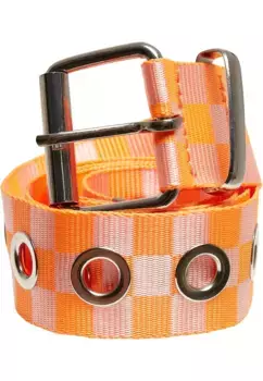 Поясной ремень URBAN CLASSICS " Urban Classics Unisex Checker Belt With Eyelets", белый