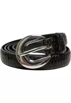 Поясной ремень URBAN CLASSICS " Urban Classics Women's Snake Leather Ladies Belt", черный