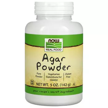 Порошок агар NOW Foods, 142 г