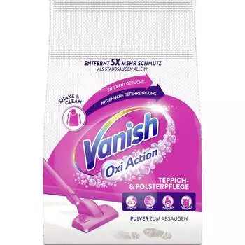 Порошок для ухода за коврами Oxi Action для уборки пылесосом Vanish, 820 g
