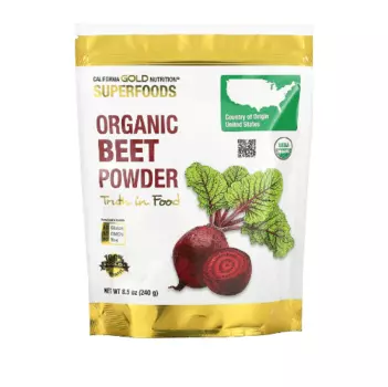 Порошок из органической свеклы 240 г SUPERFOODS California Gold Nutrition
