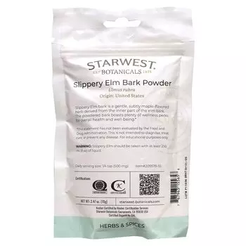 Порошок коры скользкого вяза Starwest Botanicals, 70 г