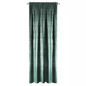 Портьера Design91 ПАРИЗА бирюзовая 135х270 см с рюшами на ленте Eurofirany, бирюзовый