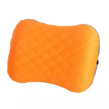 Портативная надувная подушка Очень мягкая дышащая Износостойкая эргономичная конструкция Моющаяся Снимает усталость Голова Шея Поясничная поддержка Надувная подушка Дорожные принадлежности-оранжевый Hameb