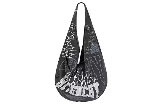 Портативная сумка через плечо из ткани с вышивкой, мужская серая Givenchy