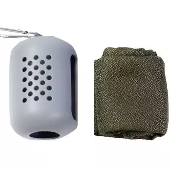 Портативное быстросохнущее впитывающее пот прохладное полотенце для бега на открытом воздухе для фитнеса, серое, размер: 400x400 мм Hameb, серый