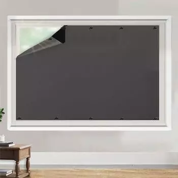 Портативные плотные шторы 140x80 см. Защитные шторы от солнца. Плотные рулонные шторы с присосками для спальни, детской комнаты, мансардного окна, гостиницы. PMS, черный