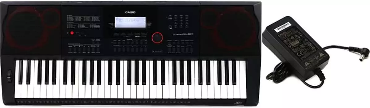 Портативный аранжировщик Casio CT-X3000 с 61-клавишной клавиатурой и блоком питания переменного тока Casio ADA12150 12 В CT-X3000=1 AD-A12150LW=1