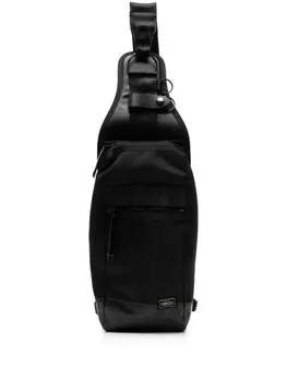 Porter-Yoshida & Co. сумка через плечо с нашивкой-логотипом, черный