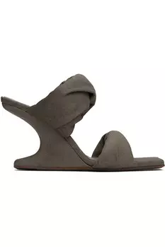 Портервильские сандалии с консолью 8 на скрученном каблуке Rick Owens, цвет dust