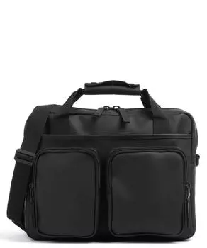 Портфель 14 полиуретан, полиэстер Rains, черный