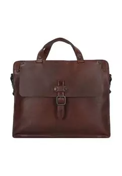 Портфель Aberdeen кожаный 37 см HAROLD'S, коричневый