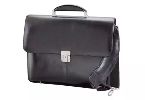 Портфель Alassio "Faenza", с отделением для ноутбука, черный