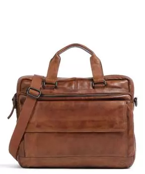 Портфель Apache 15 дюймов из зерненой кожи Spikes & Sparrow, коричневый