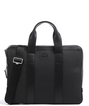 Портфель Chantaco 13 дюймов, сафьяновая яловая кожа, полиэстер Lacoste, черный