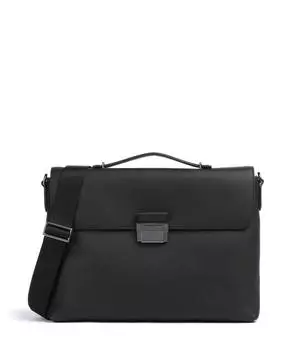Портфель Hudson из зерненой яловой кожи Michael Kors, черный