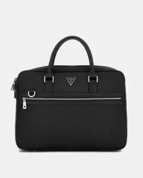 Портфель Lugano на молнии Guess, чёрный
