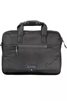 Портфель мужской Tommy Hilfiger из нейлона с логотипом бренда, черный