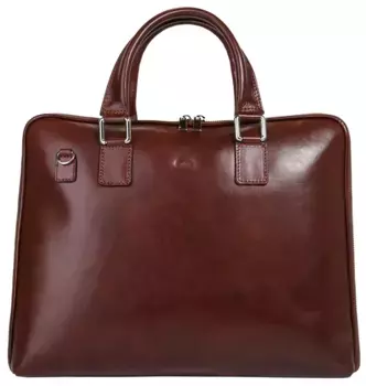 Портфель Pike, натуральная кожа, производство Италия Pik, коричневый