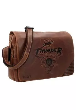 Портфель почтальон Racing Collection Atlanta кожаный 36 см Green Burry, коричневый