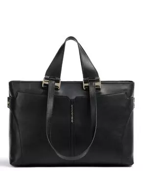 Портфель Ray 15 дюймов из воловьей кожи Piquadro, черный