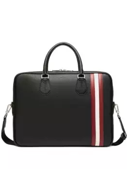 Портфель с контрастной полоской Bally, черный