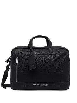 Портфель с логотипом Armani Exchange, черный