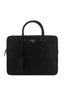 Портфель с логотипом Prada, черный