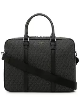 Портфель с монограммой Michael Kors, черный