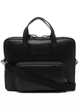 Портфель с нашивкой-логотипом EMPORIO ARMANI, черный