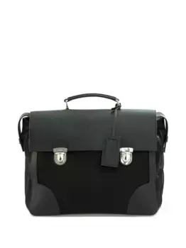 Портфель с откидным клапаном Prada, черный