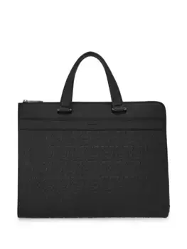 Портфель с тиснением Gancini Ferragamo, черный