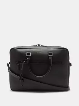 Портфель sac de jour из зерненой кожи Saint Laurent, черный