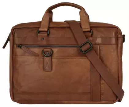 Портфель Spikes & Sparrow, натуральная кожа, цвет Cognac