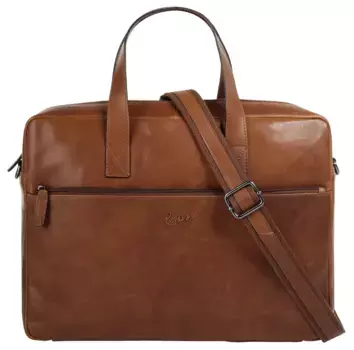 Портфель X-Zone, натуральная кожа, коричневый