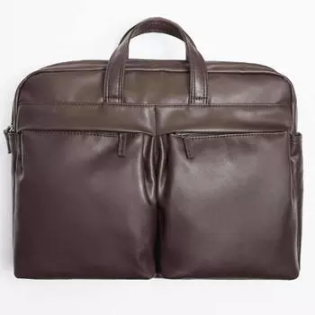 Портфель Zara Crossbody, темно-коричневый